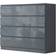 Fwstyle Stora Grey Gloss Chest of Drawer 110x99cm