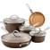 Ayesha Curry Home Collection Brown Sugar Cookware Set with lid 9 Parts