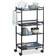 Relaxdays Narrow Black Trolley Table 25x50cm