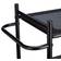 Relaxdays Narrow Black Carrito Mesa 25x50cm