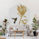 Klebefieber Hummingbird & Tropical Golden Blossom White/Gold Wanddeko 43x50cm