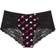 PINK No-Show Cheeky Panty - Pure Black Heart Print