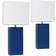 Elegant Designs Modern Leather Blue Table Lamp 21" 2pcs