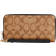 Coach Long Zip Around Wallet In Signature Canvas - Gold/Khaki/Black