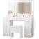 Ironck Vanity White Dressing Table 15.4x46.1" 2