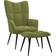 vidaXL Velvet with Footstool Light Green Fåtölj 96.5cm