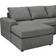 Home Details Matching Chaise Dark Grey Sofa 298cm 4 Seater