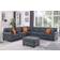 Three Posts Kettner Modular Corner Dark Gray Sofa 136.4" 8 6 Seater