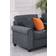 Three Posts Kettner Modular Corner Dark Gray Sofa 136.4" 8pcs 6 Seater