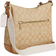 Coach Ellie File Bag In Signature Canvas With Stripe - Im/Light Khaki/Chalk Lt Saddle