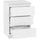 SECONIQUE Malvern White Bedside Table 40x40cm