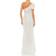 Mac Duggal Beaded One-Shoulder Gown - White