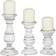Studio 350 Pillar White Candlestick 10" 3pcs