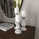 Studio 350 Pillar White Candlestick 10" 3pcs