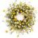 Melrose Yellow and White Daisy Twig Spring Floral Wreath Decoration 61cm