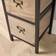 Home Source Derwent Grey/Black Chest of Drawer 22x93cm