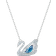 Swarovski Dancing Swan Necklace - Silver/Blue/Transparent