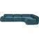 Westwing Collection Wolke Petrol Sofa 349cm 4-Sitzer