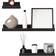 Geezy 3 Floating Black Wall Shelf 45cm 3pcs