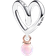 Pandora Mum Two Tone Wrapped Heart Charm - Silver/Rose Gold/Opal