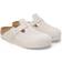 Birkenstock Boston Soft Footbed Suede Leather - Antique White