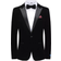 Braveman Men's Birdseye Lapel Slim Fit Tuxedo - Black