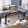 Bestier Electric Adjustable-Height Standing Rustic Brown Writing Desk 31x57.5"