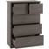 SECONIQUE Lisbon Black Wood Grain Chest of Drawer 80.5x114cm