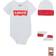 Levi's Baby Batwing Onesie Set 3pcs - White (864410012)