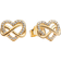 Pandora Sparkling Infinity Heart Stud Earrings - Gold/Transparent