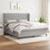 vidaXL mit Matratze 160x200 cm Hellgrau Boxspringbett