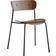 &Tradition AV1 Walnut/Black Köksstol 77.5cm 2st