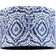 Happy Homewares Modern Kaleidoscope Drum White/Midnight Blue Shade 30cm