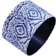 Happy Homewares Modern Kaleidoscope Drum White/Midnight Blue Shade 30cm