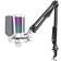 Fifine Gaming Mic Kit Bundle, PC USB Computer Condenser Microphone Set with Quick Mute, Arm Stand, on PS4/PS5/MAC-A6T White