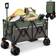 Raynesys Festival Trolley Heavy Duty, 200KG 200L Folding Trolley on Wheels, Collapsible Trolley for Camping, Sports, Shopping, Army Green Brown