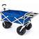 MacSports All Terrain Beach Wagon with Side TableHeavy Duty Collapsible Folding Cart with Large Wheels for Beach Day, Picnic, Camping, Outdoor Activities Blue/White