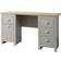 GFW Lancaster Grey/Natural Writing Desk 45x135cm