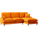 Artemis Home Mackenzie Burnt Orange Sofa 160cm 4 Seater