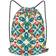 XMXT Moroccan Style Geometric Print Drawstring Backpack - Multicolour