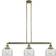 Innovations Lighting Bell Antique Brass/Clear Pendant Lamp 40.5"