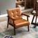 Homemiyn Mid-Century Orange Armchair 74cm
