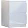 Fwstyle Stora High Gloss White Bedside Table 40x40cm