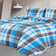vidaXL 136075 Bettbezug Blau, Grau (200x200cm)