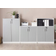 Beliani Zehna Grey &White Opbevaringsskab 80x80cm