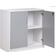 Beliani Zehna Grey &White Opbevaringsskab 80x80cm