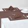 Homescapes Cotton Fabric Cloth Napkin Brown (45.7x45.7cm)