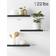 Bayka Living Room Black Wall Shelf 16"