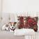 Ambesonne Floral Reversible Cushion Cover Red, Green, Brown (40.6x40.6cm)