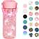 Elemental Splash Kids Water Bottle for School with Fun Fidget Pop-it Handle Unicorn